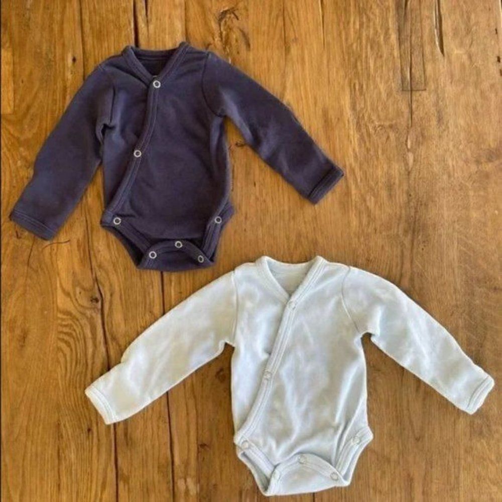 L'ovedbaby Organic Kimono Bodysuit Bundle, Size preemie/newborn